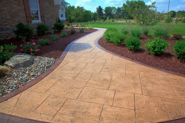 Front Walkway with Low Maintenance Landscaping